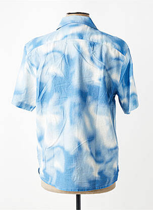 Chemise manches courtes coupe droite bleu SOLID homme