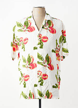 Chemise manches courtes imprimé fantaisie blanc JACK & JONES homme