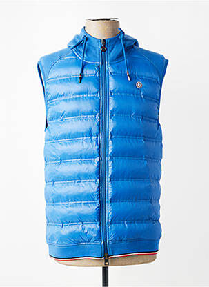 Doudoune finition intérieure doublée a capuche bleu SERGE BLANCO homme