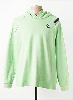 Sweat-shirt à capuche broderie manches longues vert LE COQ SPORTIF homme