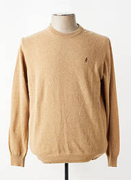 Pull col rond manches longues marron MCS homme