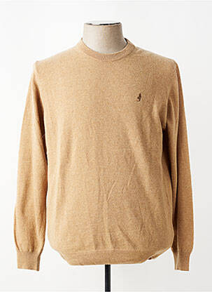 Pull col rond manches longues marron MCS homme