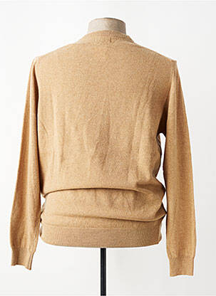 Pull col rond manches longues marron MCS homme