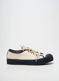 Baskets semelle amovible talon plat jusqu'à 3cm beige BENSIMON femme