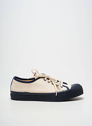 Baskets semelle amovible talon plat jusqu'à 3cm beige BENSIMON femme