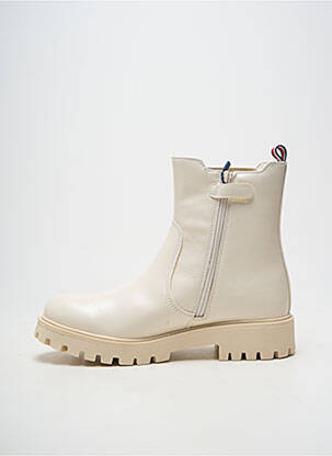 Bottines/boots matière lisse talon de 4 à 6cm beige TOMMY HILFIGER femme