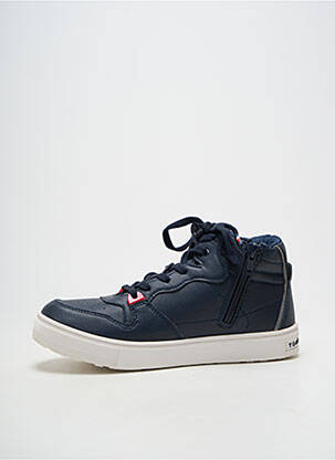 Baskets matière lisse talon plat jusqu'à 3cm bleu TOMMY HILFIGER femme