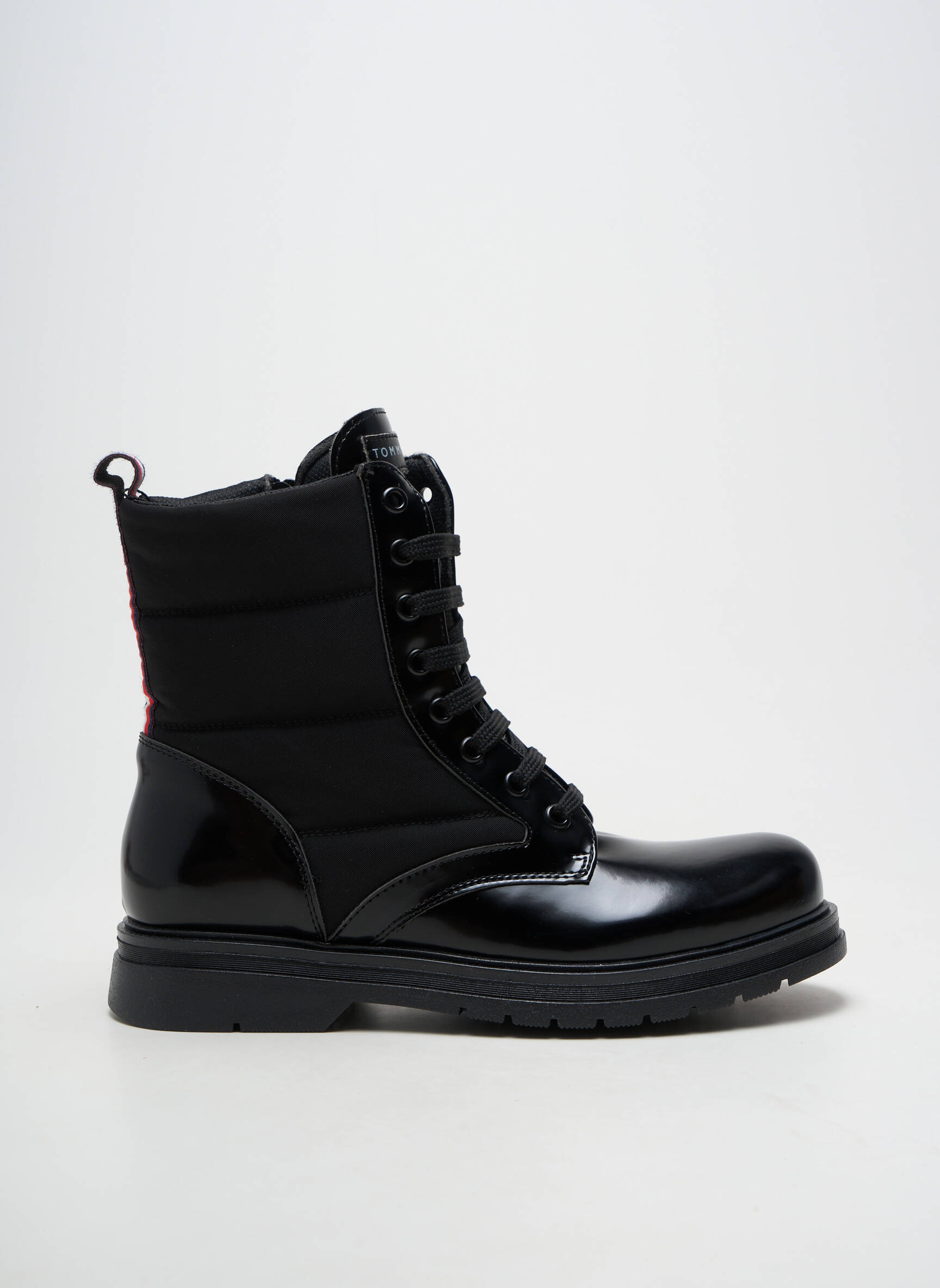 Bottines/boots matière lisse talon plat jusqu'à 3cm noir TOMMY HILFIGER femme