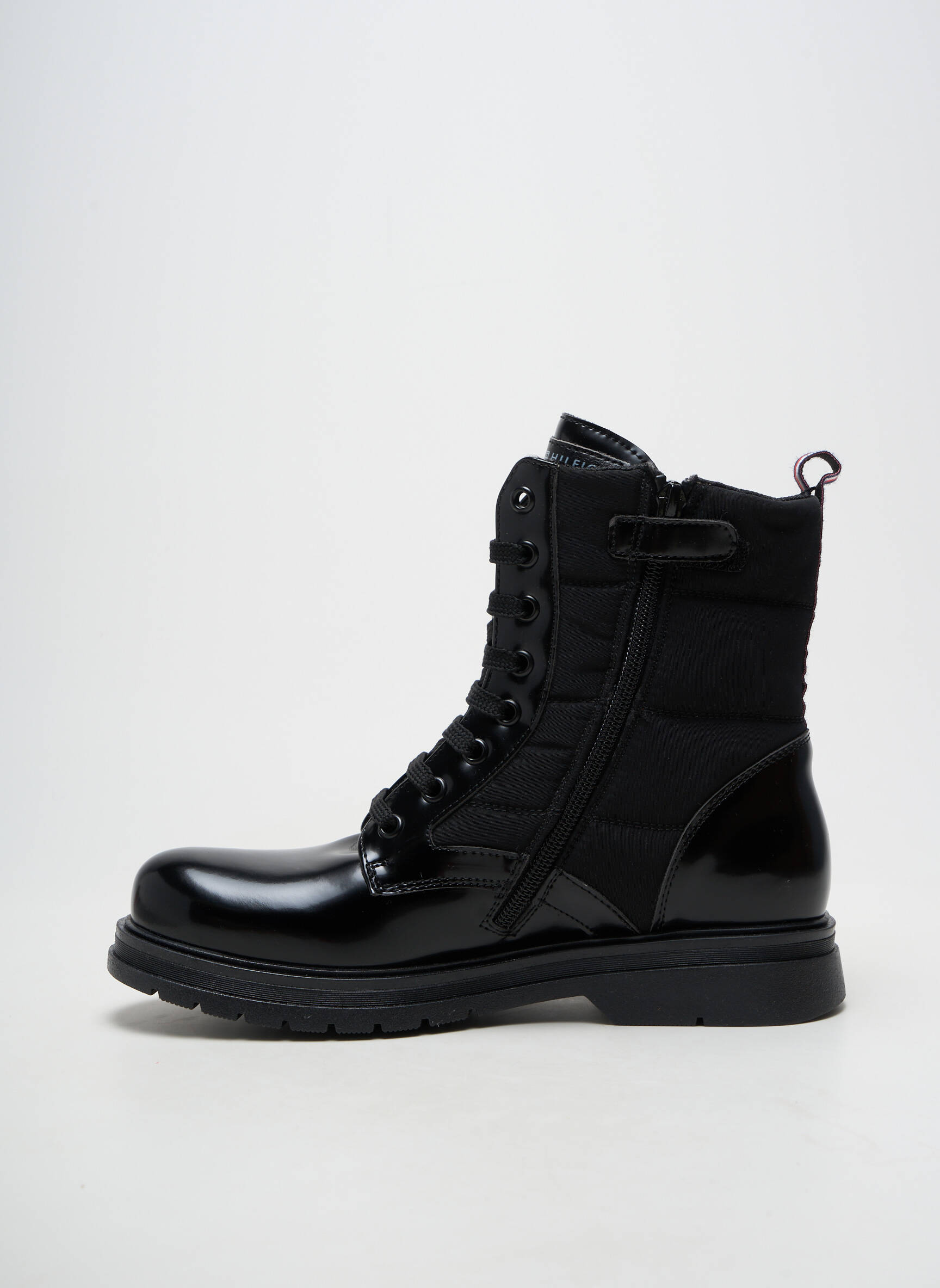 Bottines/boots matière lisse talon plat jusqu'à 3cm noir TOMMY HILFIGER femme
