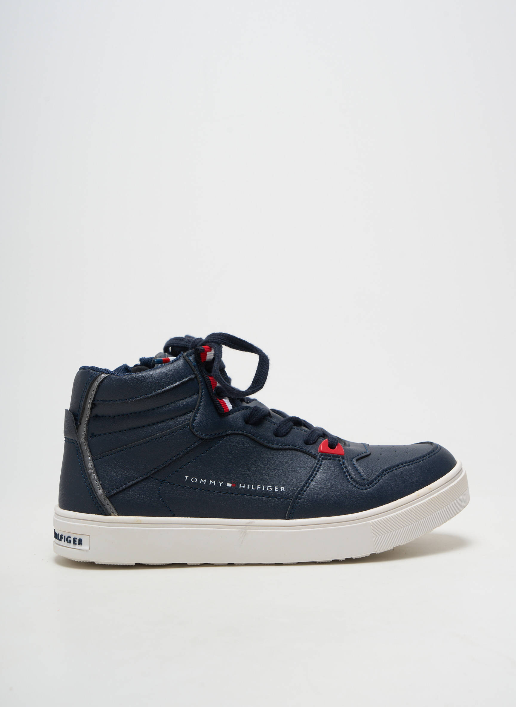 Baskets matière lisse talon plat jusqu'à 3cm bleu TOMMY HILFIGER femme