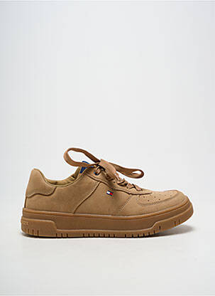 Baskets fermeture zip et lacets talon plat jusqu'à 3cm marron TOMMY HILFIGER femme