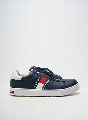 Baskets fermeture zip et lacets bout rond bleu TOMMY HILFIGER homme