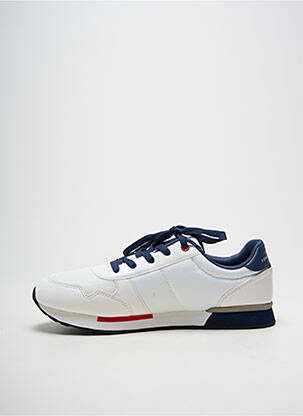 Baskets matière lisse bout rond blanc TOMMY HILFIGER homme