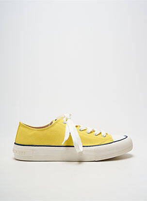 Baskets bout rond talon plat jusqu'à 3cm jaune TOMMY HILFIGER femme