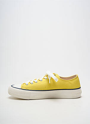Baskets bout rond talon plat jusqu'à 3cm jaune TOMMY HILFIGER femme
