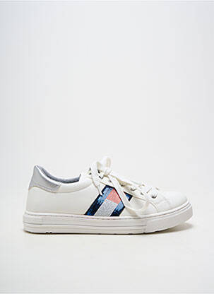Baskets matière lisse talon plat jusqu'à 3cm blanc TOMMY HILFIGER femme