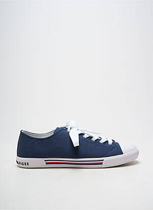 Baskets bout rond talon plat jusqu'à 3cm bleu TOMMY HILFIGER femme