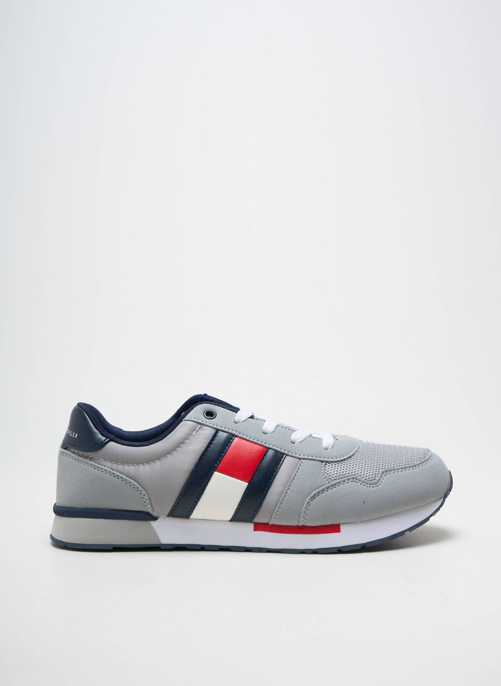 Baskets bout rond bout rond gris TOMMY HILFIGER homme