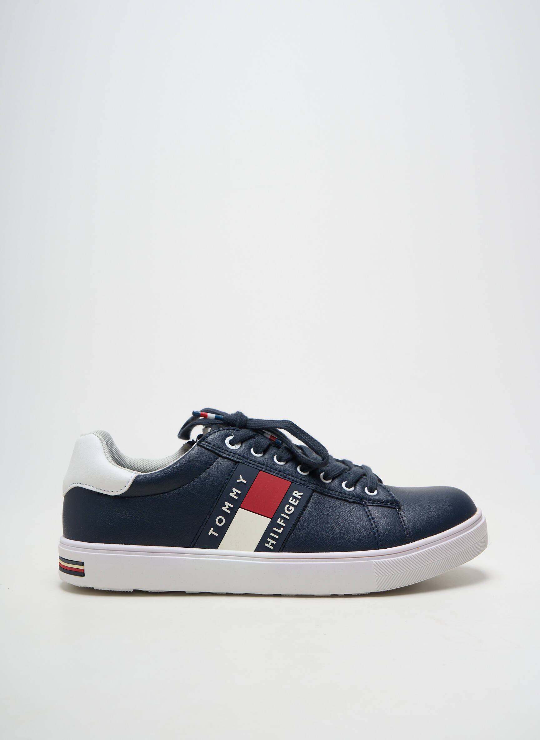 Baskets fermeture zip et lacets bout rond bleu TOMMY HILFIGER homme