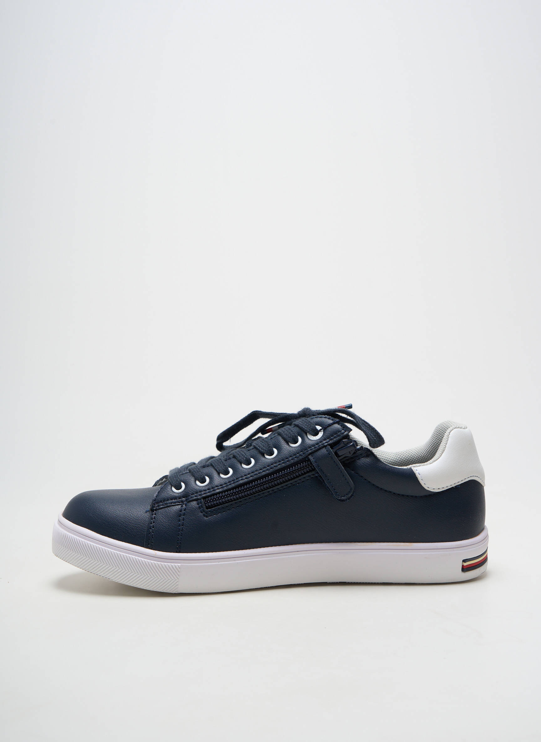 Baskets fermeture zip et lacets bout rond bleu TOMMY HILFIGER homme
