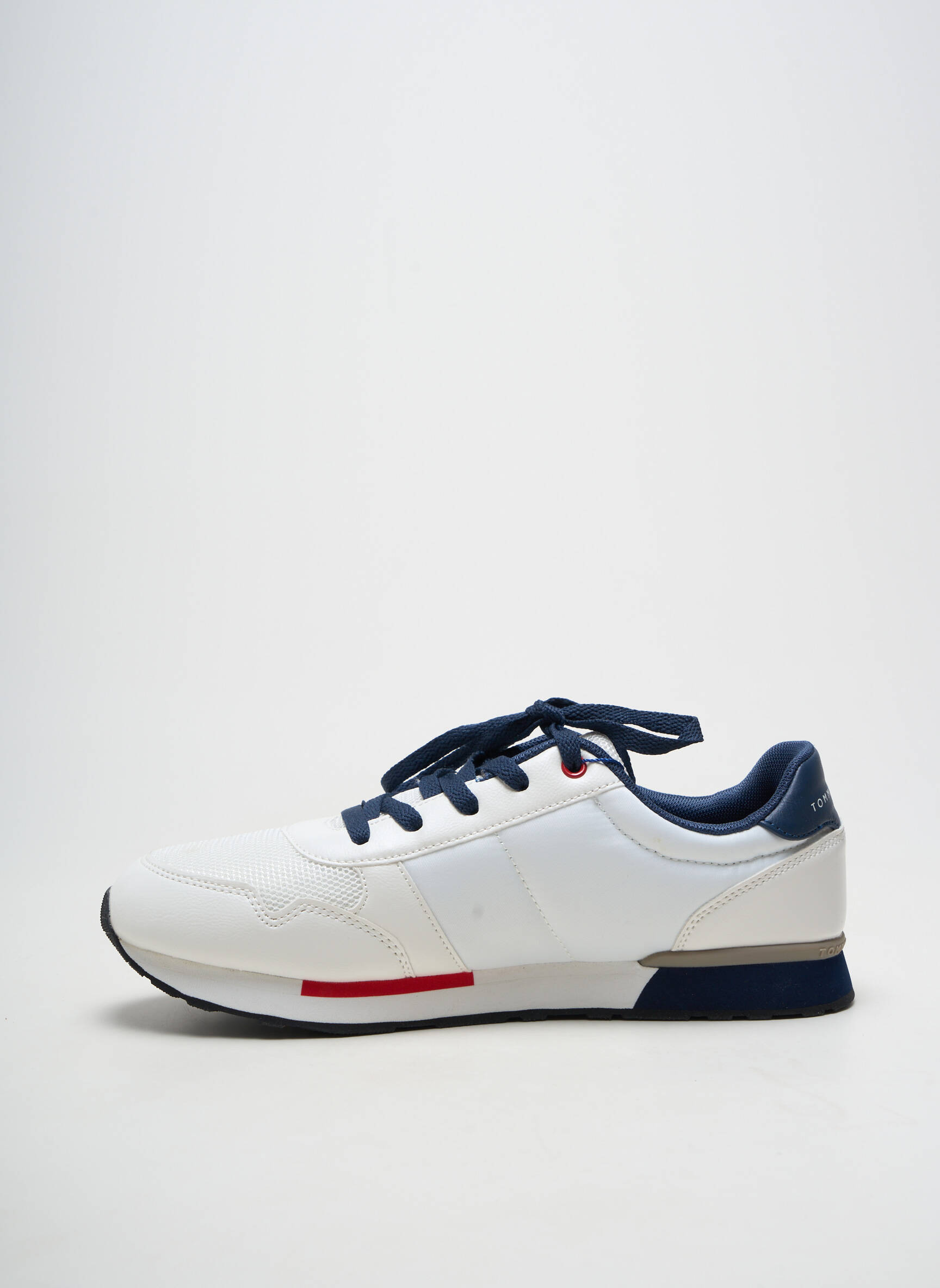 Baskets matière lisse bout rond blanc TOMMY HILFIGER homme