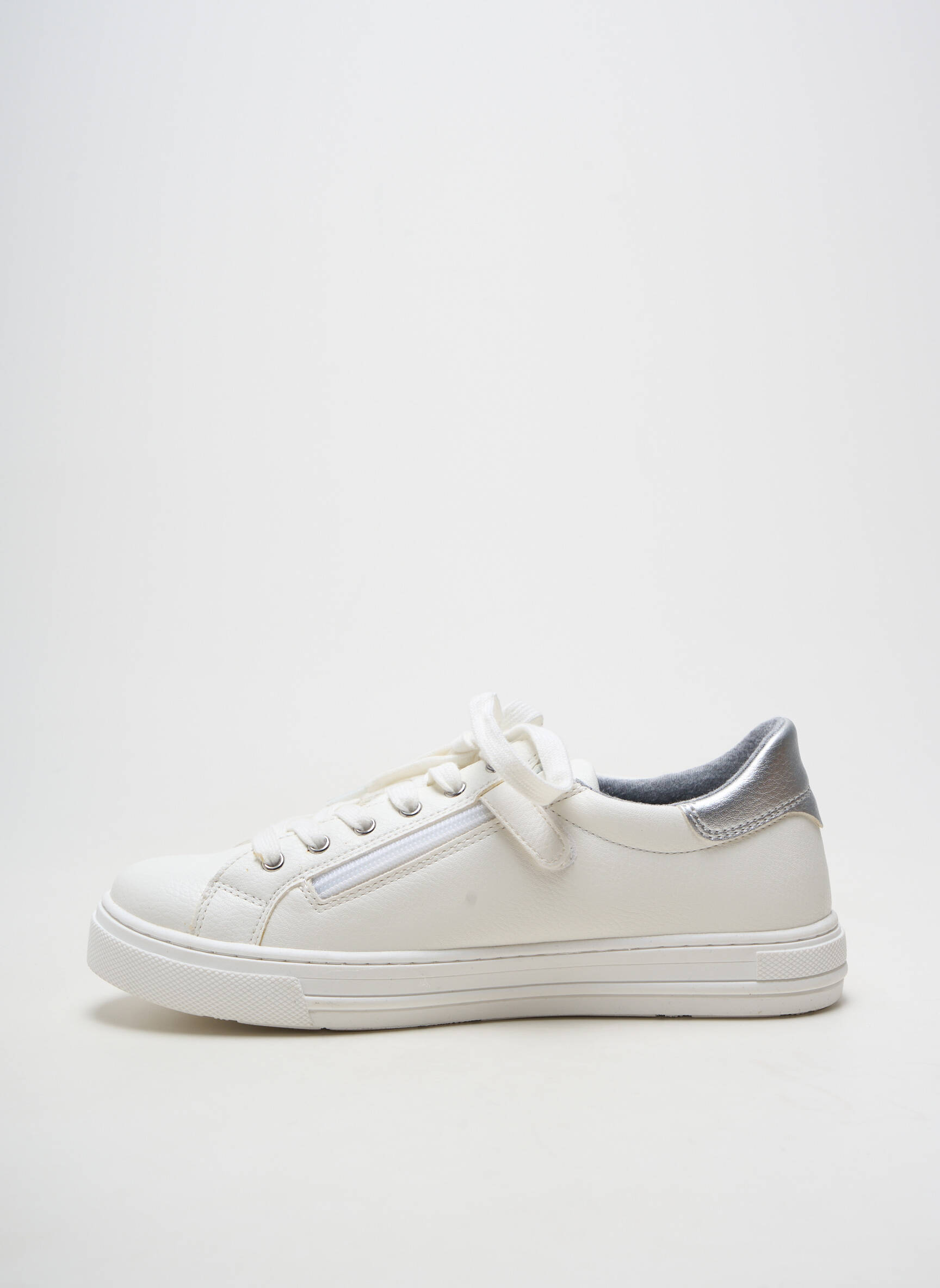 Baskets matière lisse talon plat jusqu'à 3cm blanc TOMMY HILFIGER femme