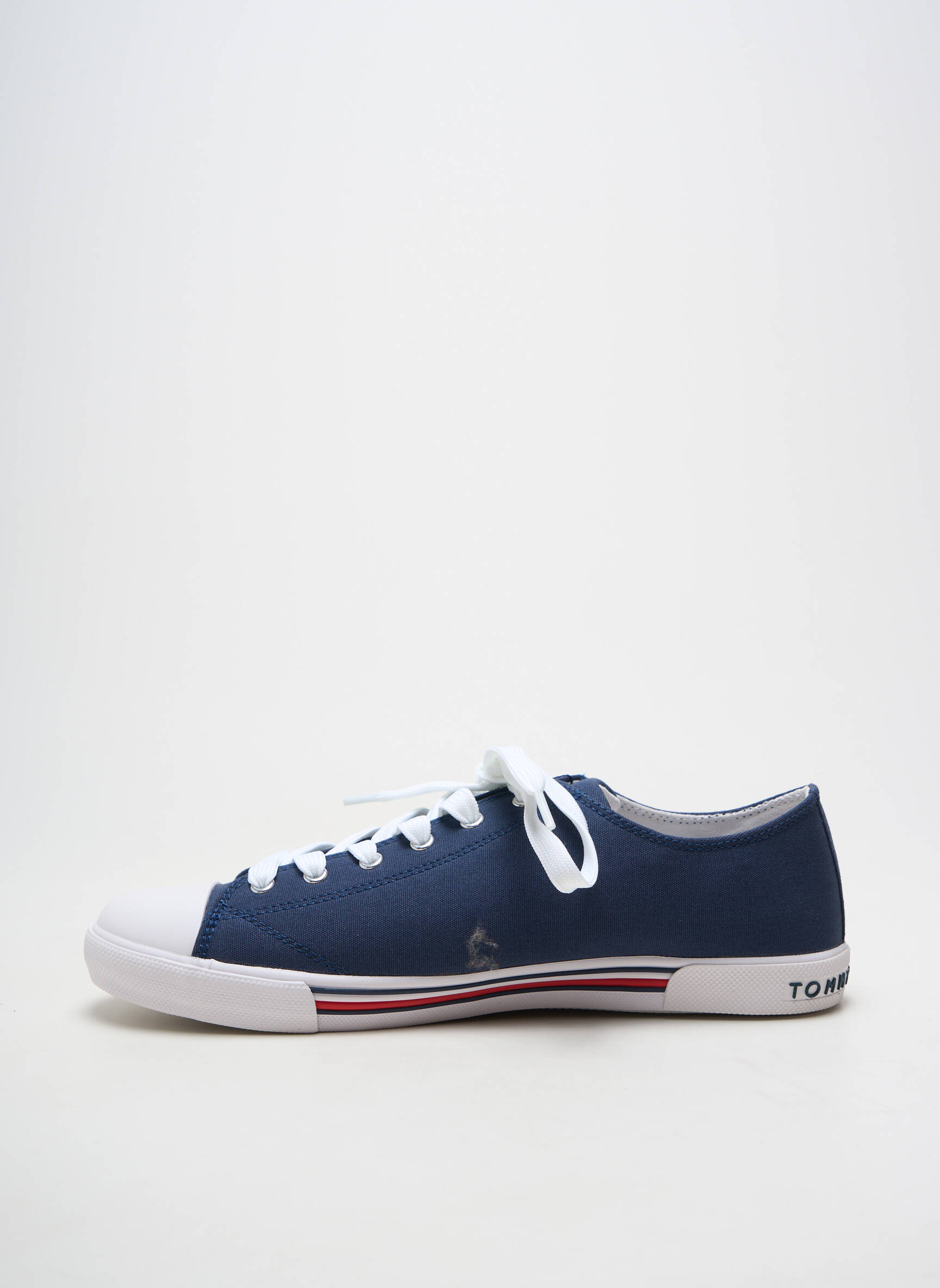 Baskets bout rond talon plat jusqu'à 3cm bleu TOMMY HILFIGER femme