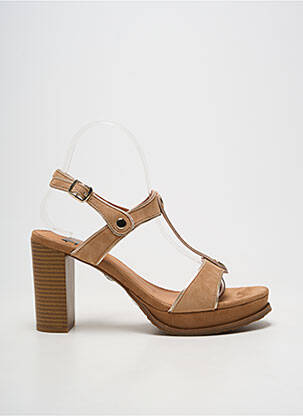 Sandales/nu pieds fermeture boucle(s) talon de 7 à 9cm marron MAM'ZELLE femme