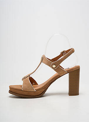 Sandales/nu pieds fermeture boucle(s) talon de 7 à 9cm marron MAM'ZELLE femme