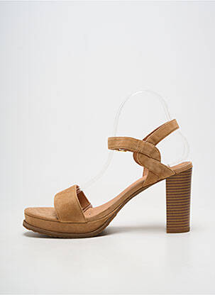 Sandales/nu pieds fermeture boucle(s) talon de 7 à 9cm marron MAM'ZELLE femme