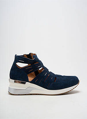 Baskets bout rond talon de 4 à 6cm bleu MAM'ZELLE femme