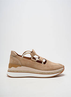 Baskets fermeture elastique talon plat jusqu'à 3cm beige MAM'ZELLE femme