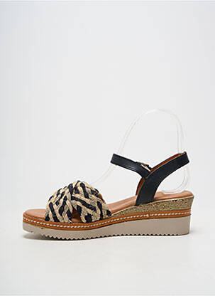 Sandales/nu pieds talon compensé talon de 4 à 6cm noir EVA FRUTOS femme