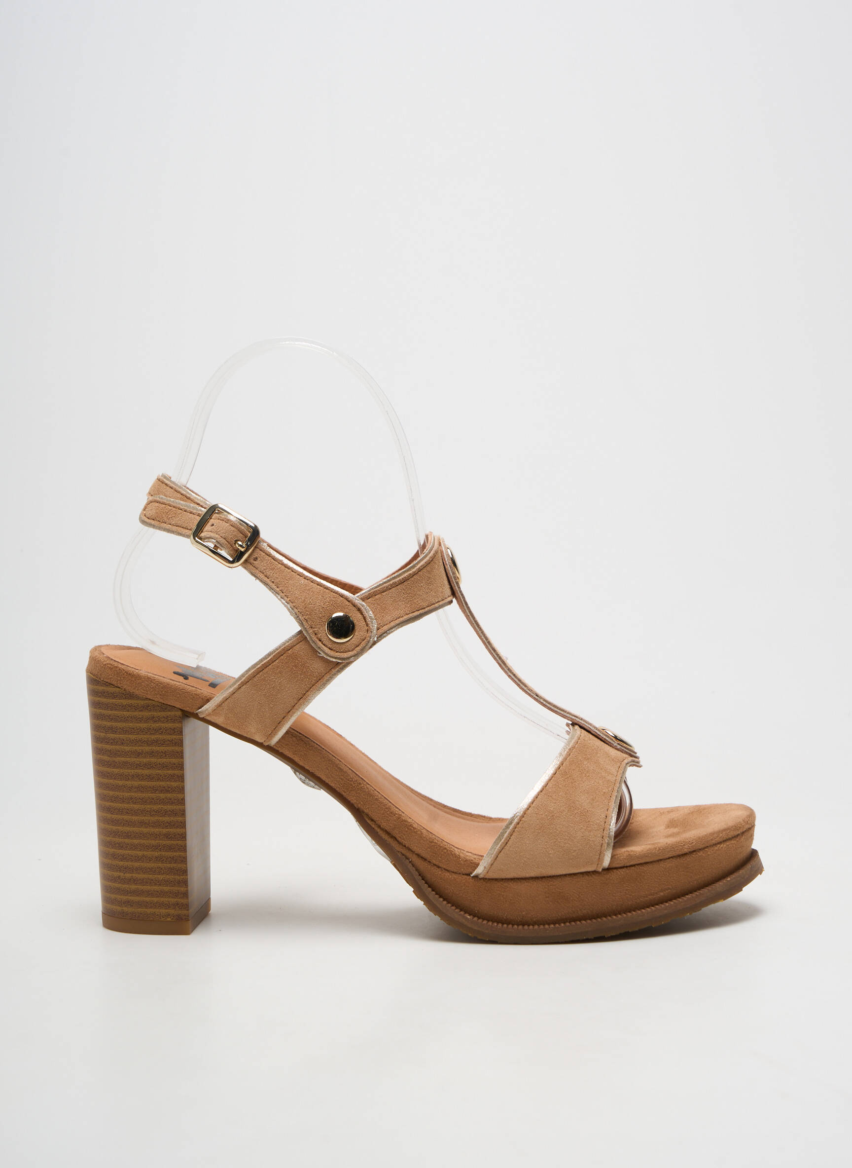Sandales/nu pieds fermeture boucle(s) talon de 7 à 9cm marron MAM'ZELLE femme