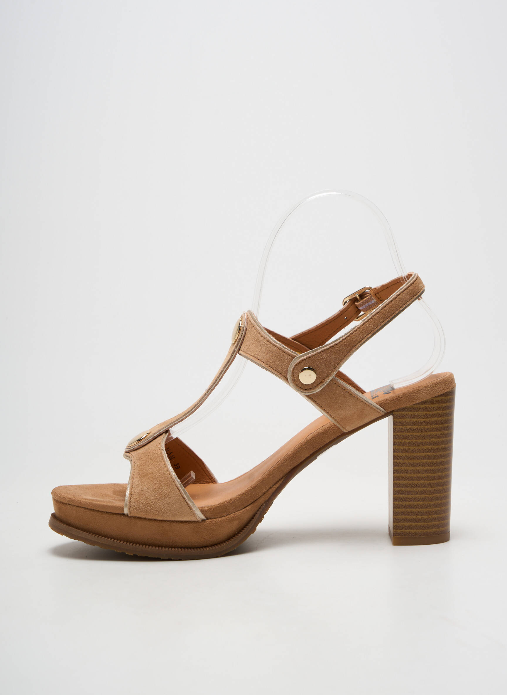 Sandales/nu pieds fermeture boucle(s) talon de 7 à 9cm marron MAM'ZELLE femme