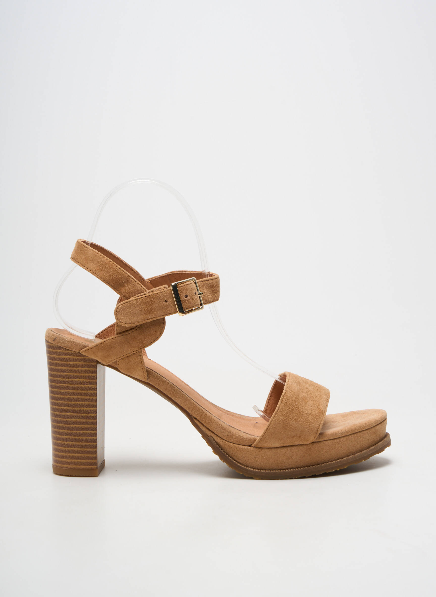 Sandales/nu pieds fermeture boucle(s) talon de 7 à 9cm marron MAM'ZELLE femme