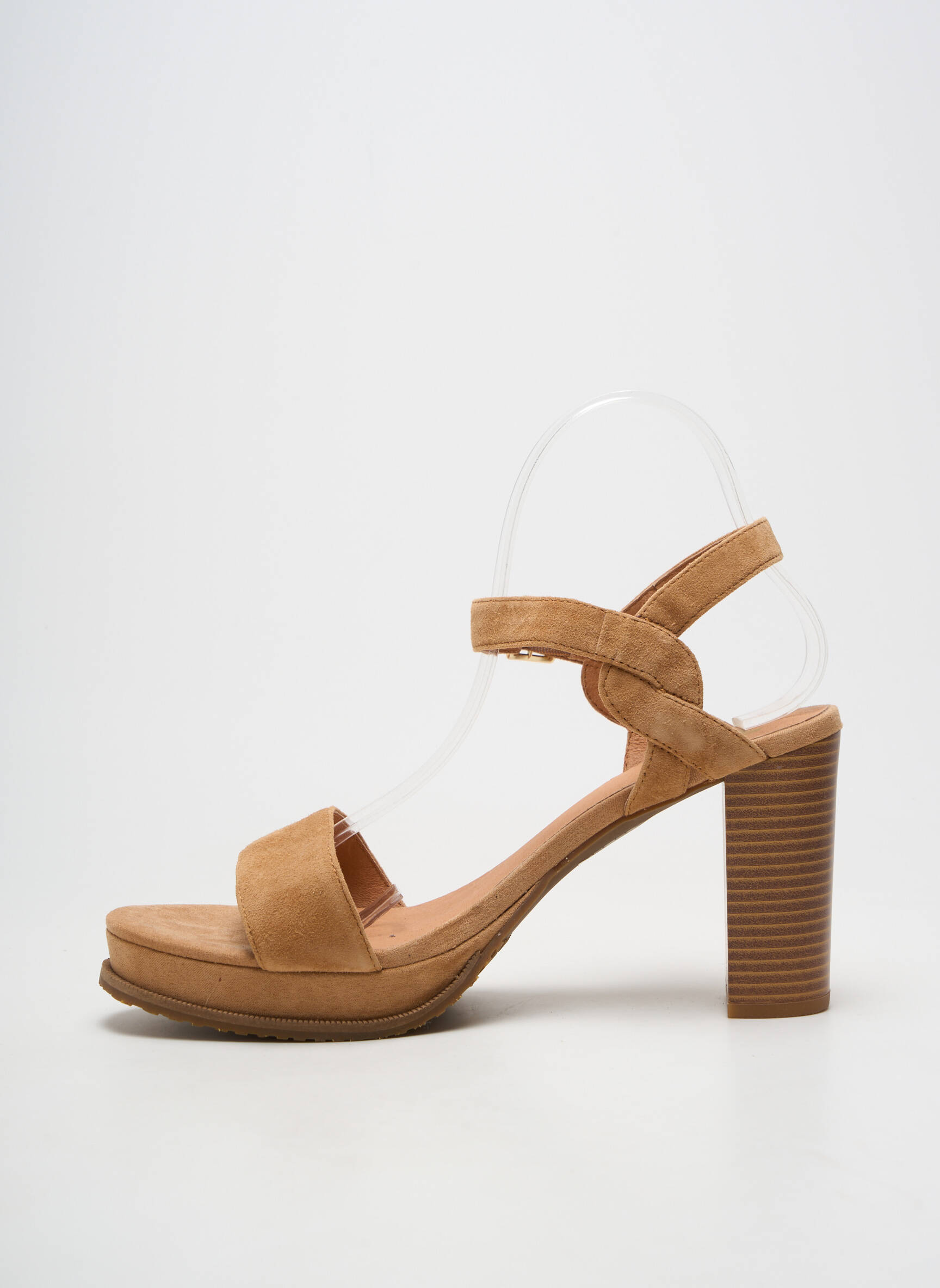 Sandales/nu pieds fermeture boucle(s) talon de 7 à 9cm marron MAM'ZELLE femme