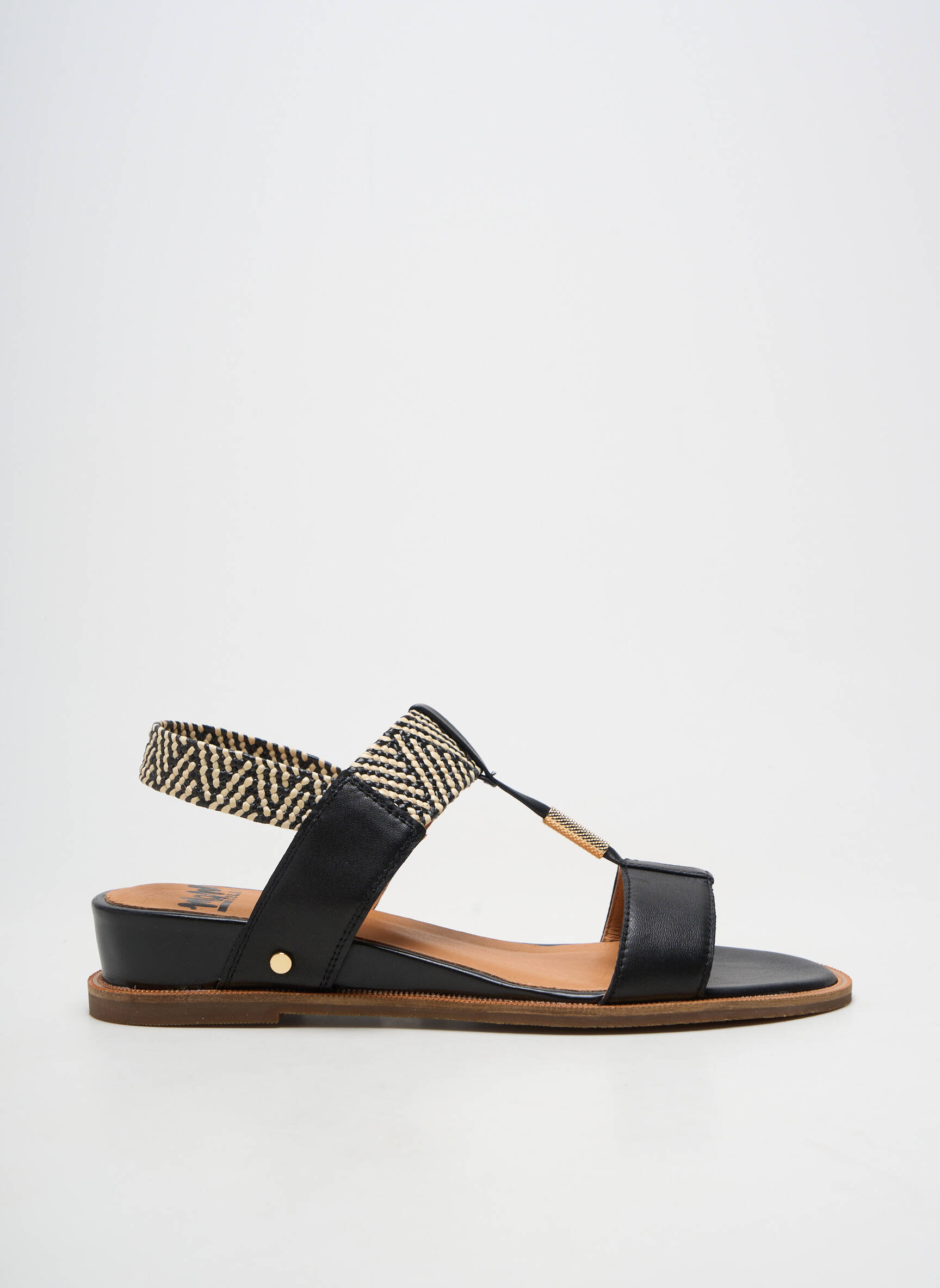 Sandales/nu pieds matière lisse talon de 4 à 6cm noir MAM'ZELLE femme
