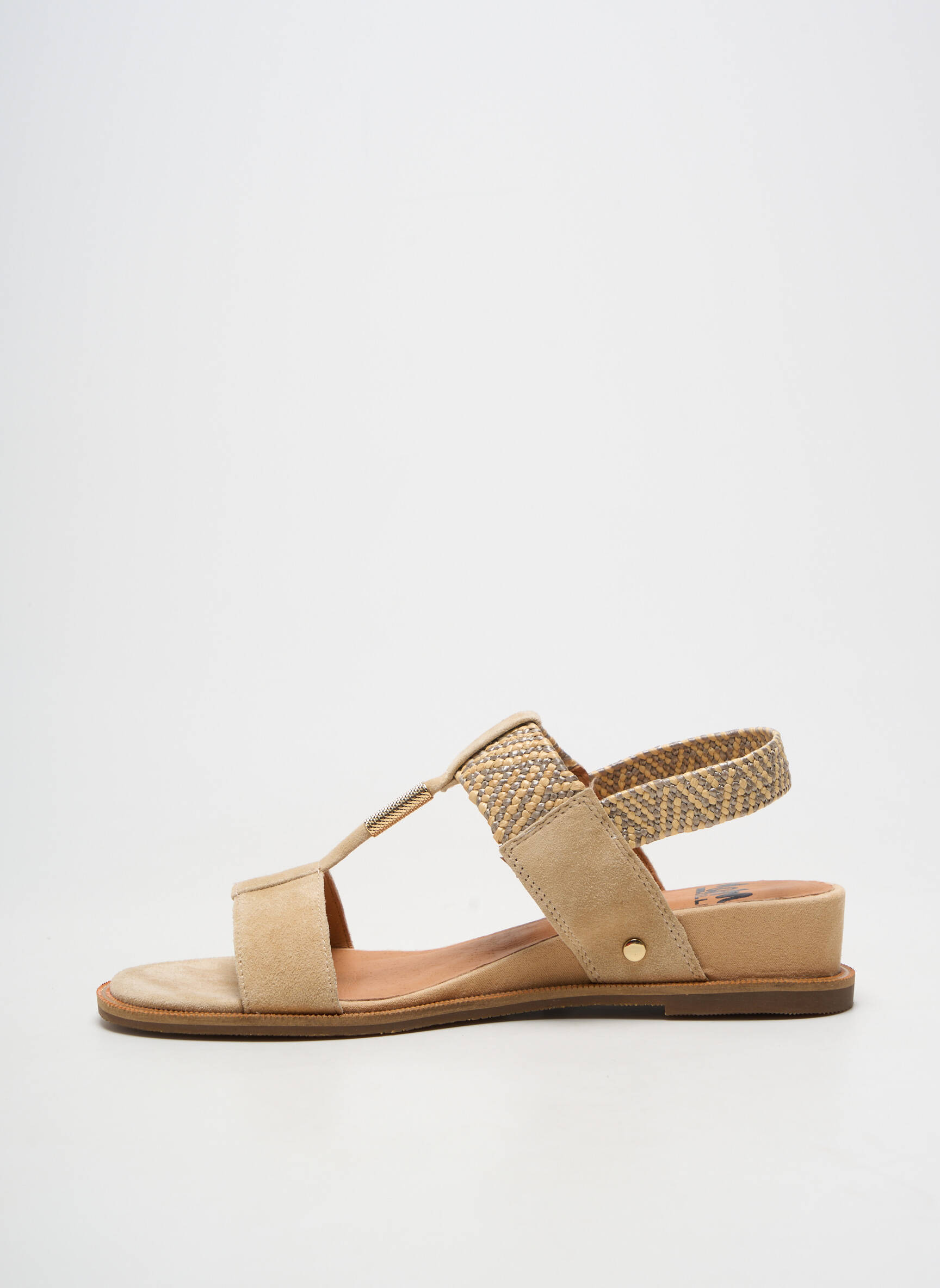 Sandales/nu pieds bout ouvert talon plat jusqu'à 3cm beige MAM'ZELLE femme