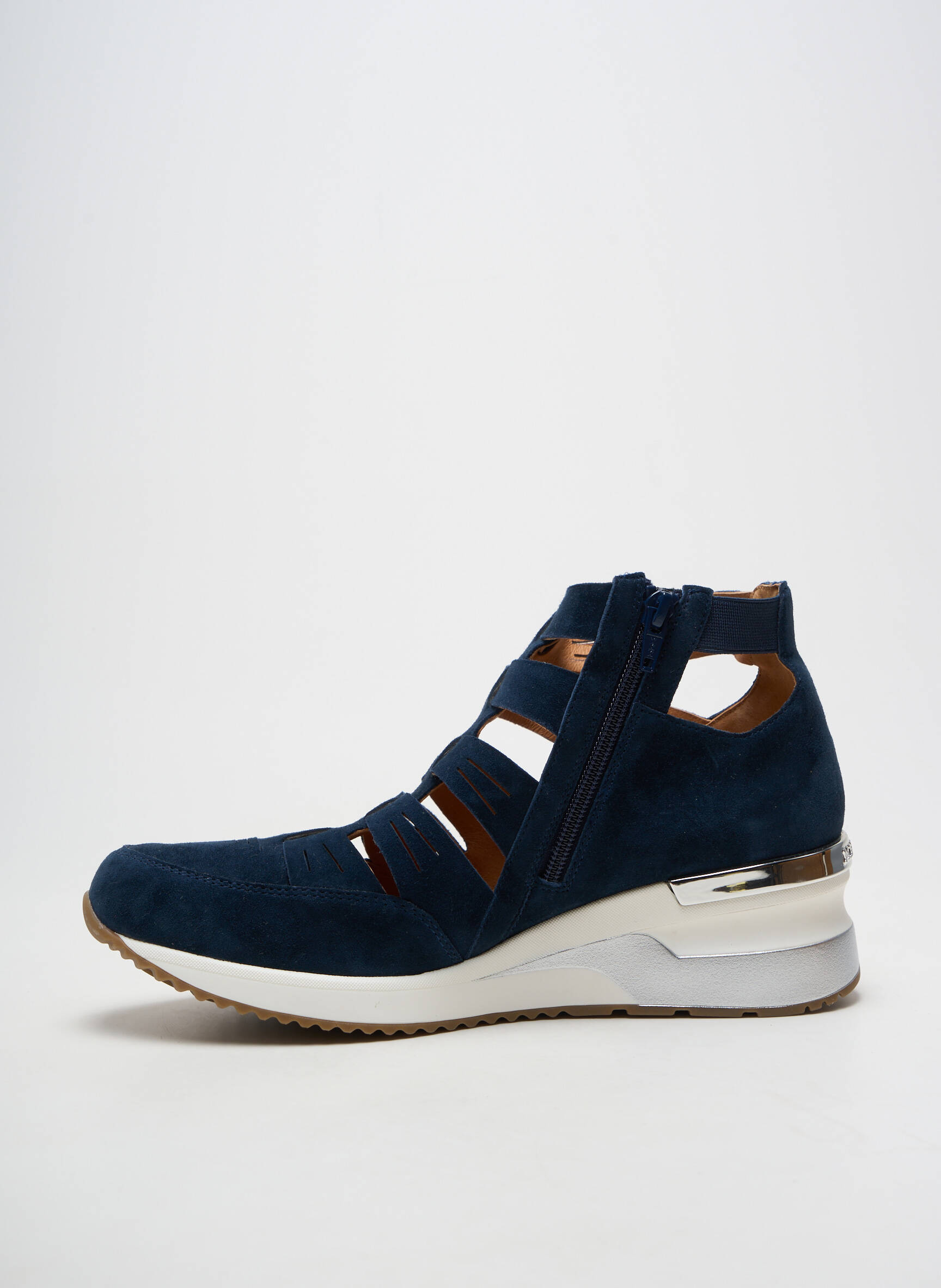Baskets bout rond talon de 4 à 6cm bleu MAM'ZELLE femme