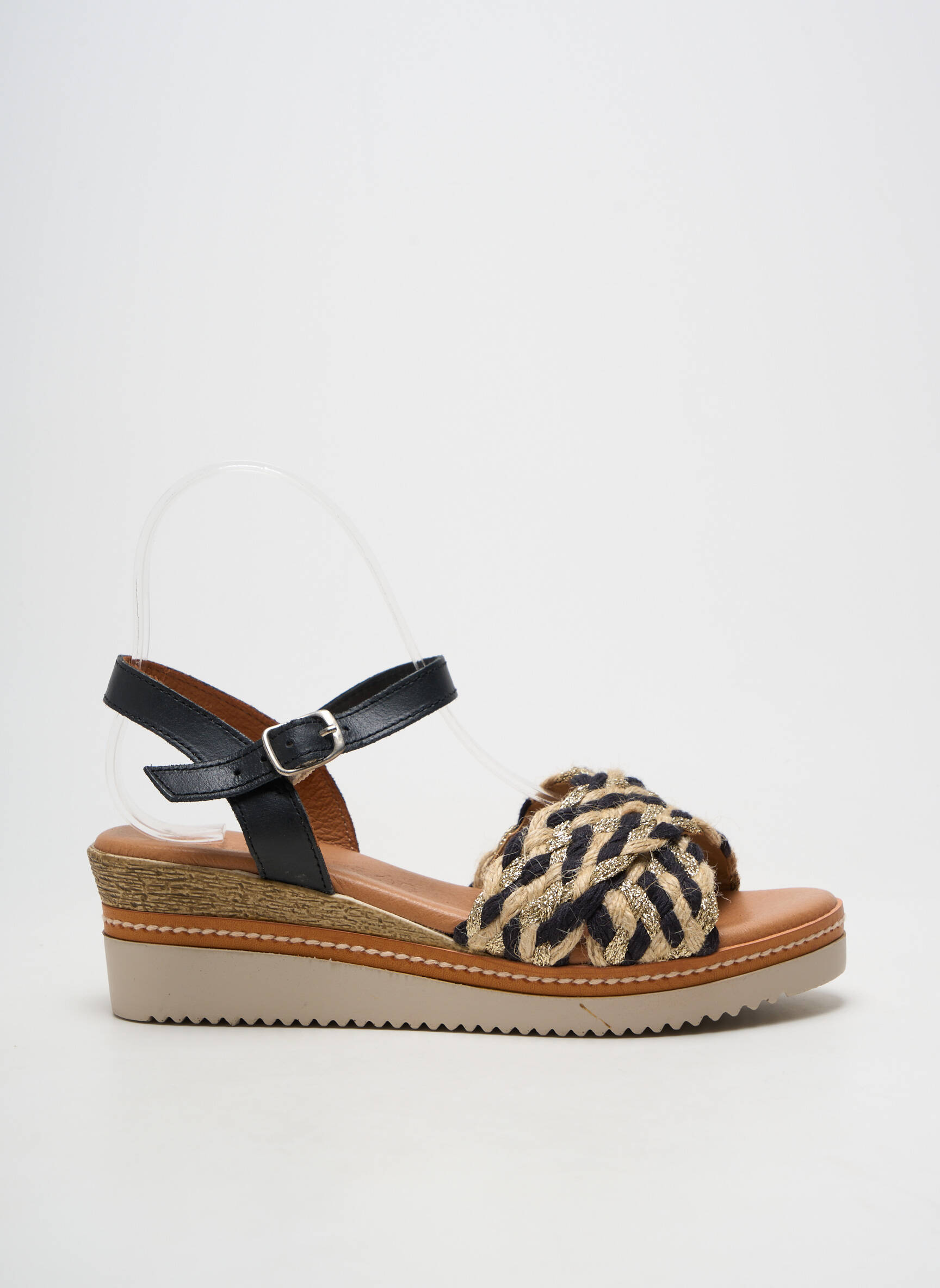 Sandales/nu pieds talon compensé talon de 4 à 6cm noir EVA FRUTOS femme