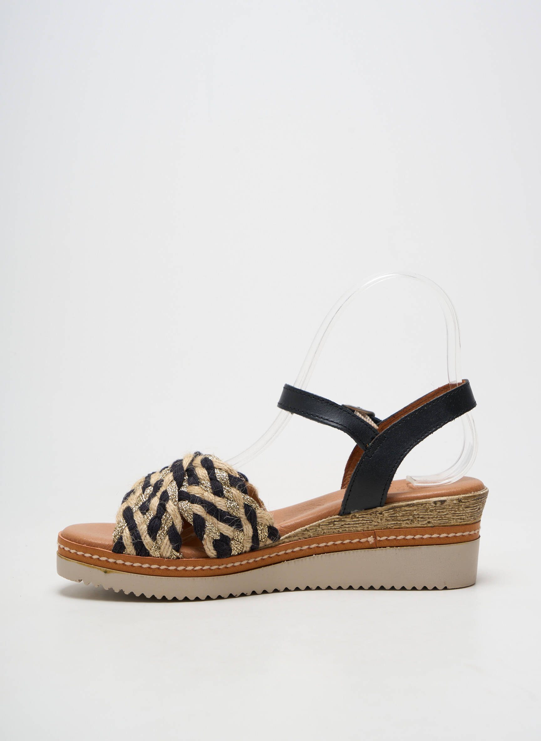 Sandales/nu pieds talon compensé talon de 4 à 6cm noir EVA FRUTOS femme