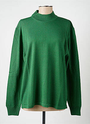 Pull coupe cintrée manches longues vert ELLEMME femme