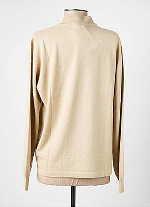 Pull coupe cintrée manches longues beige ELLEMME femme