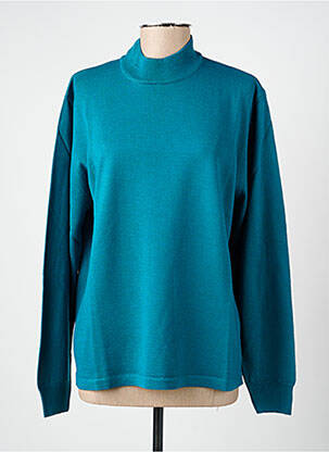 Pull coupe cintrée manches longues bleu ELLEMME femme