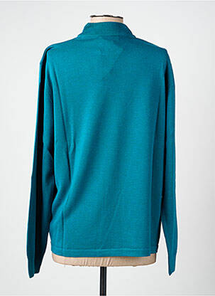 Pull coupe cintrée manches longues bleu ELLEMME femme