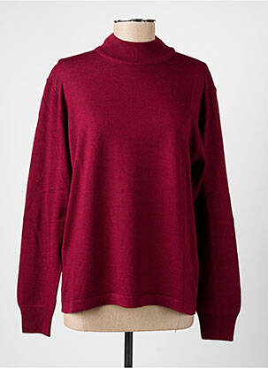 Pull coupe cintrée manches longues rouge ELLEMME femme