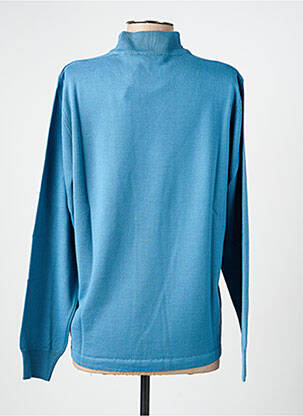 Pull coupe cintrée manches longues bleu ELLEMME femme