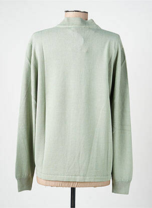 Pull coupe cintrée manches longues vert ELLEMME femme