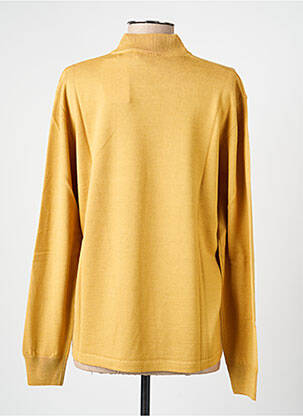 Pull coupe cintrée manches longues jaune ELLEMME femme